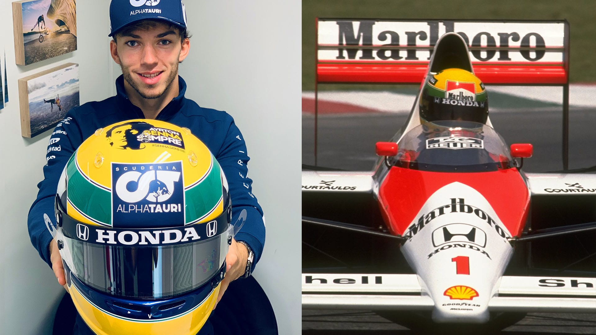 Pierre Gasly reveals Ayrton Senna tribute helmet ahead of F1’s Imola